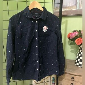 TOMMY HILFIGER **VINTAGE**  85 button down polka dot Size Medium